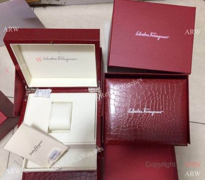 Salvatore Ferragamo Replica Watch Boxes - Red Leather Box